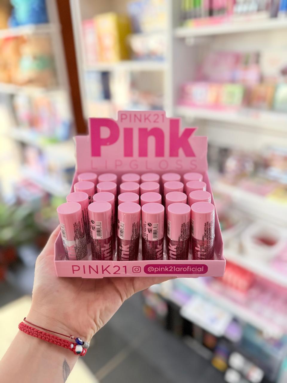 LipGloss Pink21 Tapa Rosa