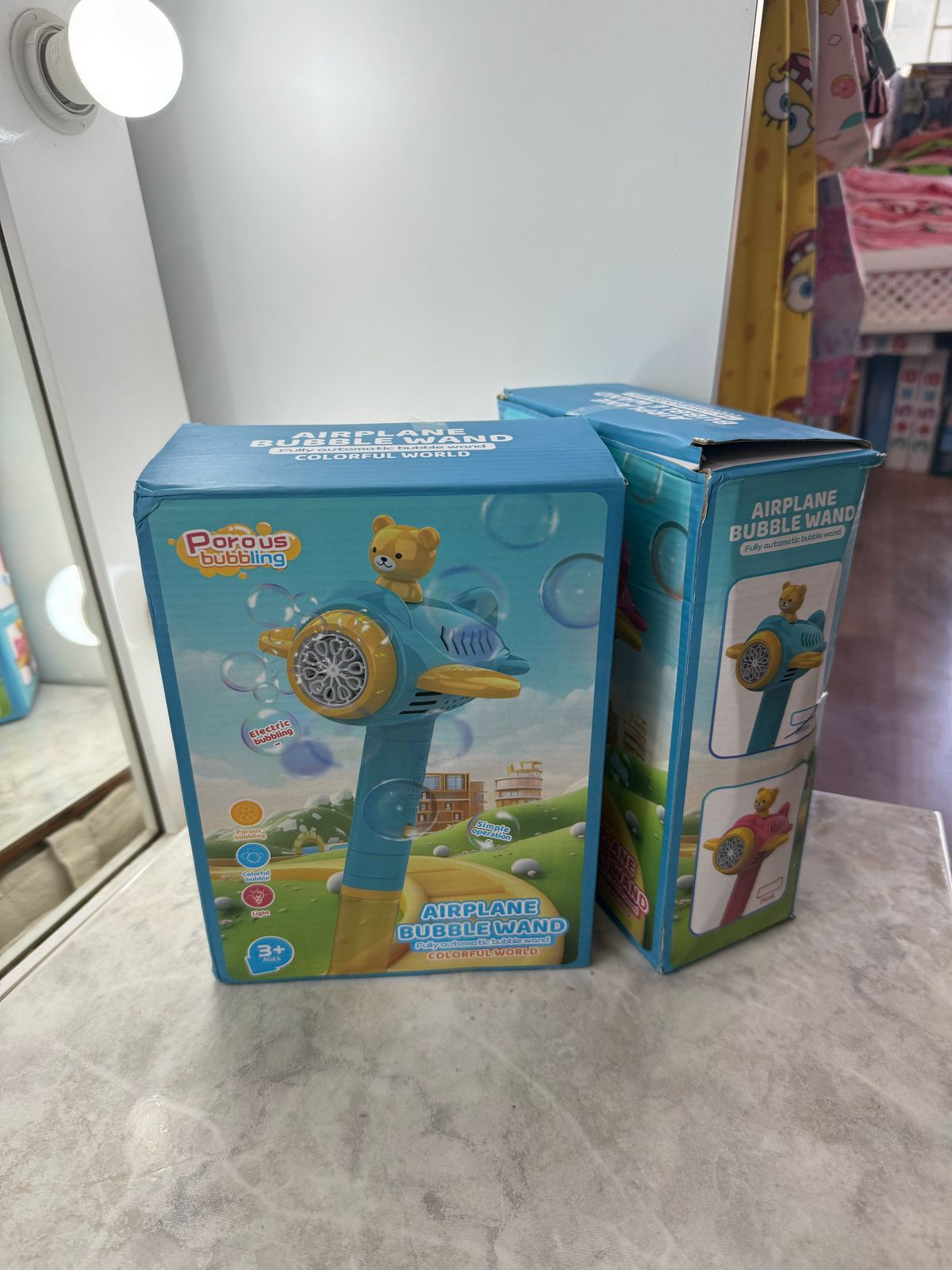 Burbujero helicóptero con osito y luces