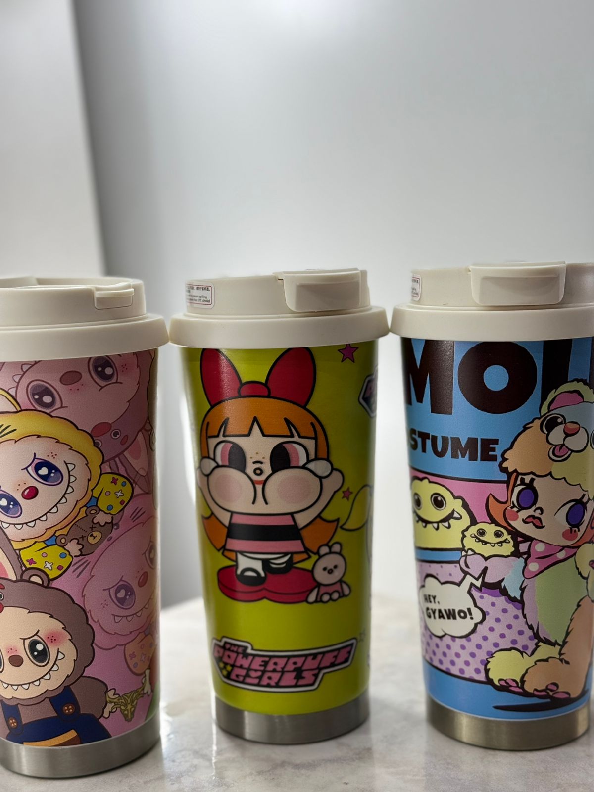 VASO TÉRMICO LABUBU Y CHICAS SUPER PODEROSAS