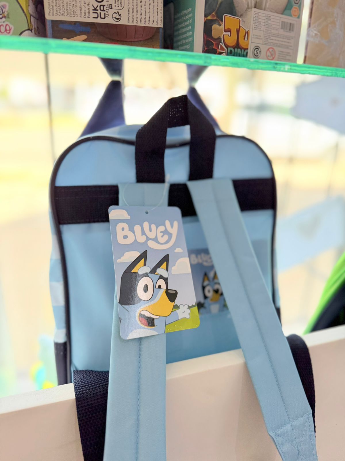 Mochila Bluey 3D Face Personaje 12” – Espalda Celeste 1