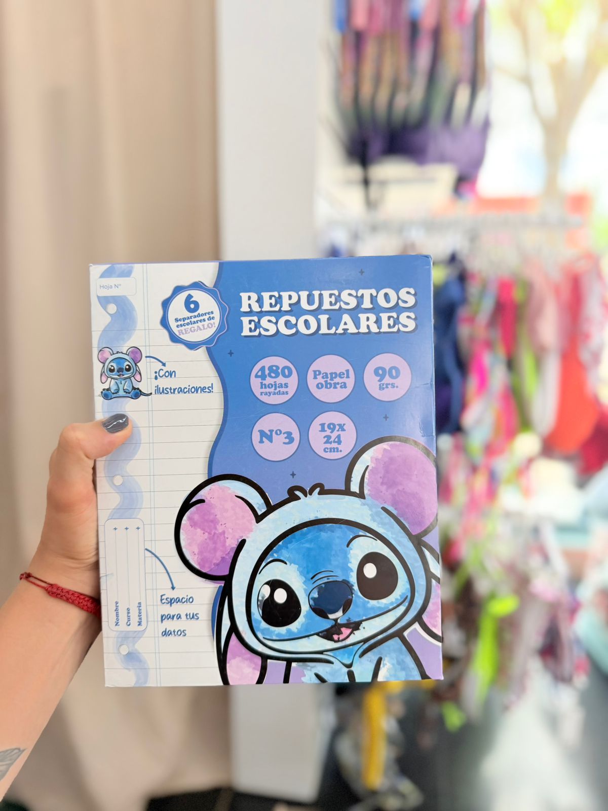Repuesto STITCH hojas + caratulas 1